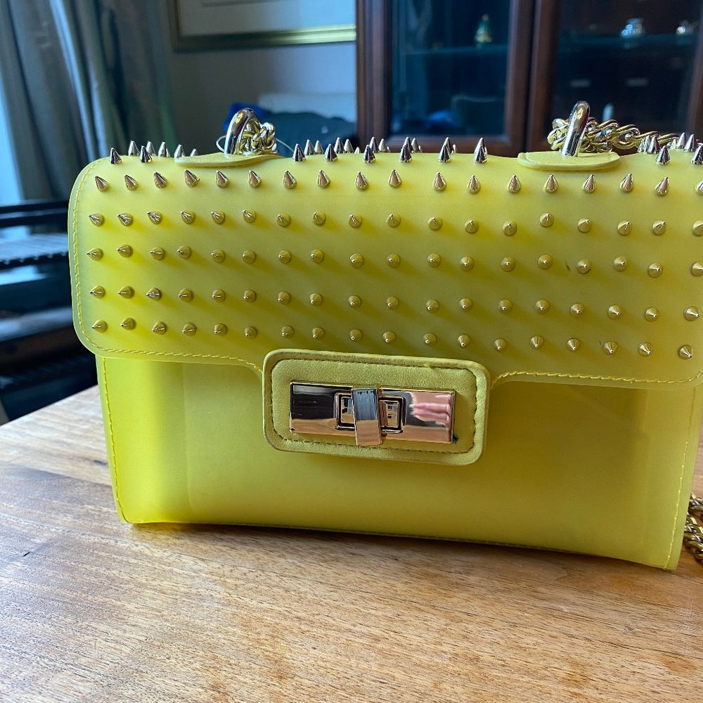 NWT Steve Madden Yellow Jelly Purse